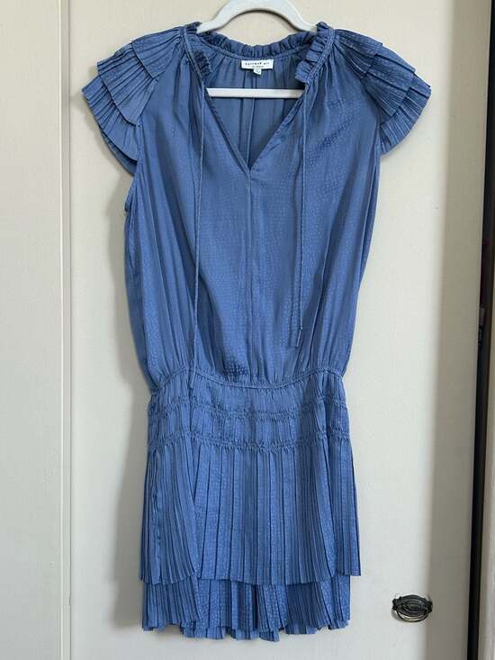 Current Air Dresses & Skirts - Current Air Los Angeles Pleated Mini Dress Size S Blue